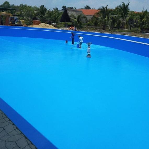 Quy trình thi công sơn Epoxy dùng cho bể bơi chuẩn kỹ thuật